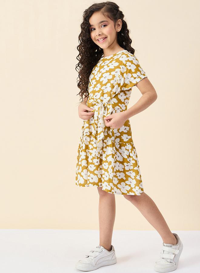 ستايلو بج فستان بحزام مطبوع بالزهور من ستايلو باغ - Image 3