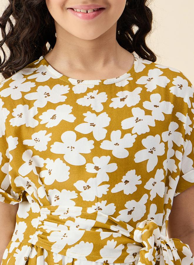 ستايلو بج فستان بحزام مطبوع بالزهور من ستايلو باغ - Image 5