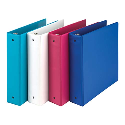 Samsill Fashion Color 3 Ring Storage Binders, 2 Inch Round Ring, Assorted Colors, Bulk Binder 12 Pack - Image 1