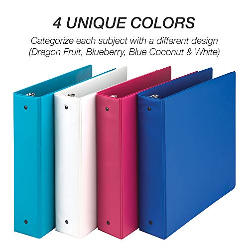 Samsill Fashion Color 3 Ring Storage Binders, 2 Inch Round Ring, Assorted Colors, Bulk Binder 12 Pack - Image 4
