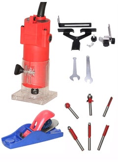 Digital Craft Digital Craft 30000 RPM Woodworking Electric Trimmer 1000W Wood Milling Engraving Slotting Machine Hand Carving Router Machine Electric Trimmer Machine5Inch Hand Planer6Pc Router Bits  - Image 1