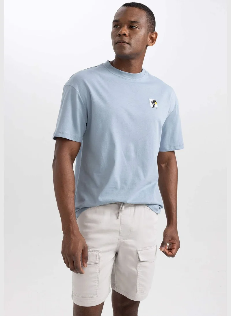 ديفاكتو Man Crew Neck Short Sleeve Knitted T-Shirt