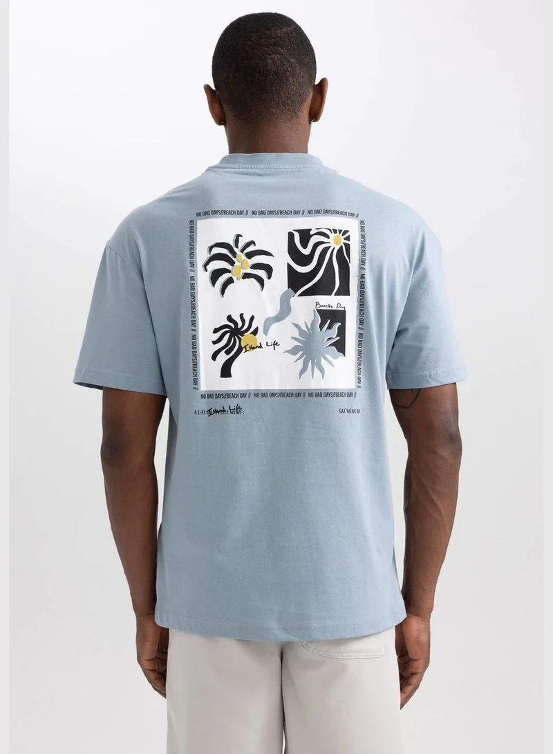 ديفاكتو Man Crew Neck Short Sleeve Knitted T-Shirt