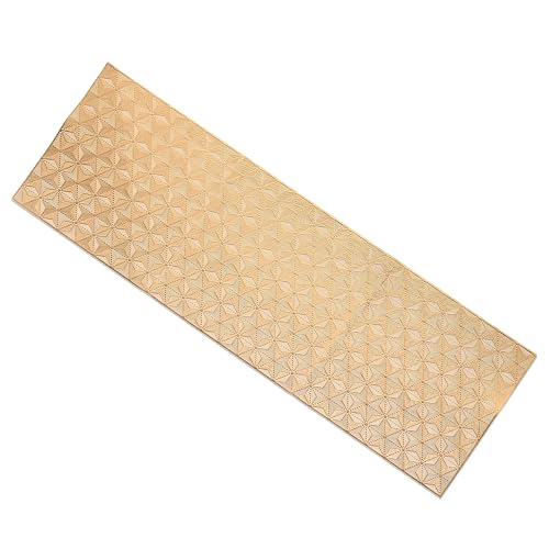 Glory Care Rectangular Design Leather Table Runner for Party, Wedding, Family Dinners | Coffee, Dining, Kitchen, Center Table | Elegant Golden Table Runner for Dining, Office & Center Tables - Image 2