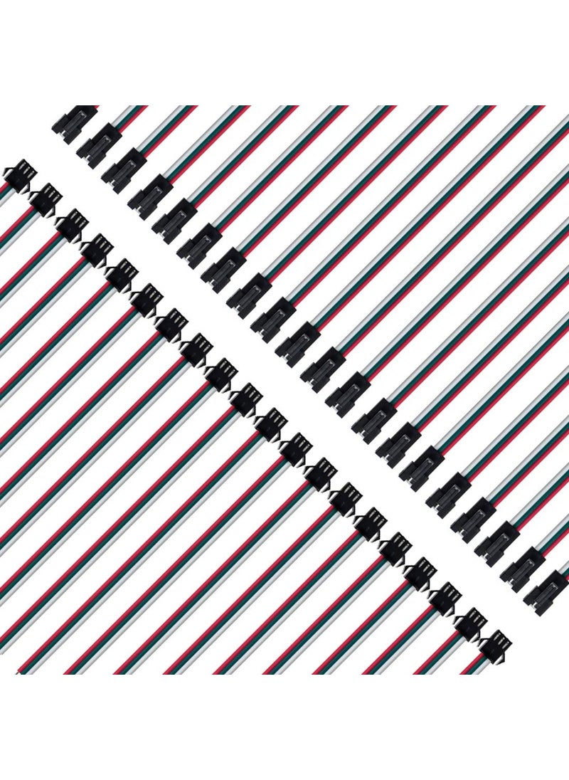 BTF-LIGHTING BTF-LIGHTING 20 Pairs JST SM 3 Pin Connectors for WS2812B WS2811 WS2812 WS2814 SK6812 FOCB CCT LED Strip Female Male 15cm 22awg Wire  - Image 4