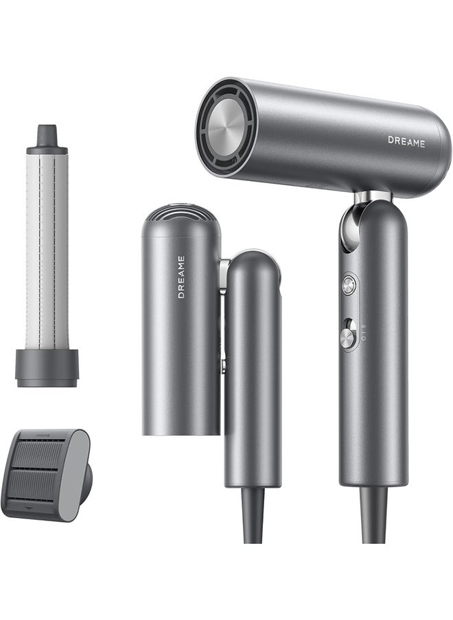 Dreame Dreame Pocket High Speed Hair Dryer, 3 Folding Shapes, 300g, 110,000 rpm Motor, 57°C Constant Temperature, 40 Seconds Drying, AHD51-GRAY  - Image 1