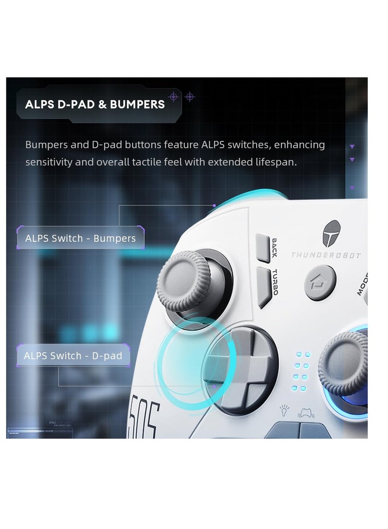 SOLARAE G50S 1000HZ Wireless PC Controller for Windows PC,Switch,IOS&Android,6 Programmable Buttons,PC Game Controller with Hall Effect Joysticks&Triggers/Gyroscope - Image 3