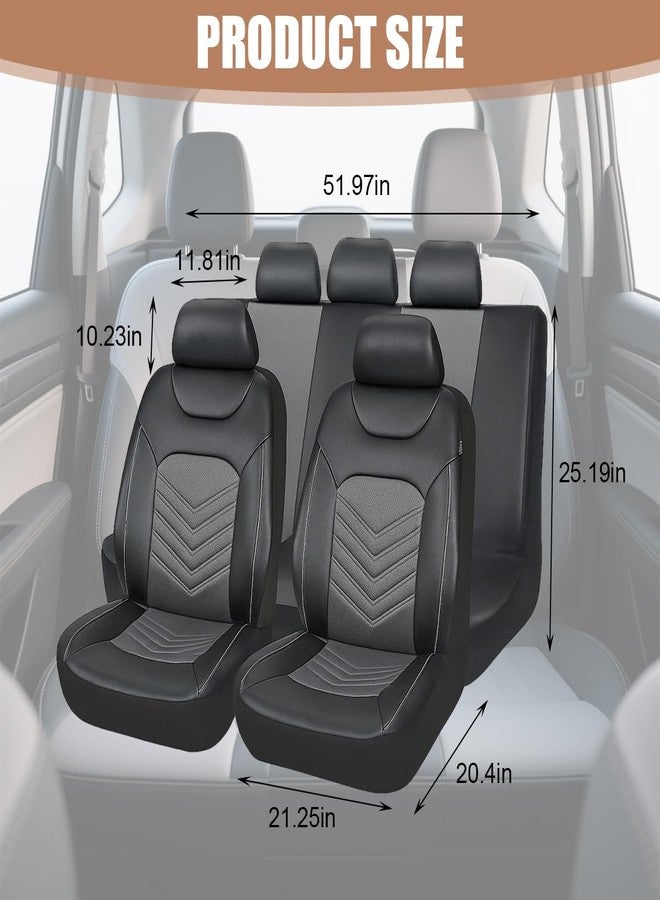 Sandfren Car Seat Cover Full Set, Comfortable Breathable 5D Mesh Fabric Vehicle Seat Cover, Airbag Compatible Automotive Interior Chair Protecter, Universal for SUV Sedan Truck - Image 2