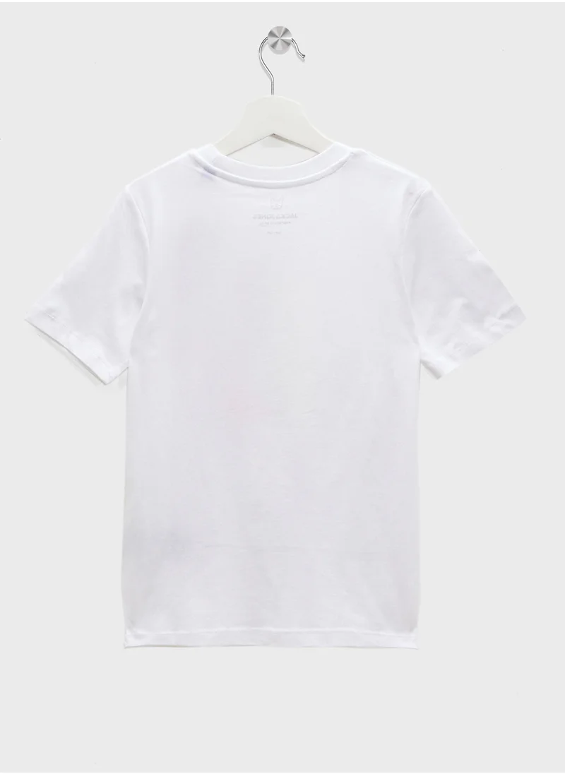 جاك وجونز جونيور Kids Graphic Logo Crew Neck T-Shirt