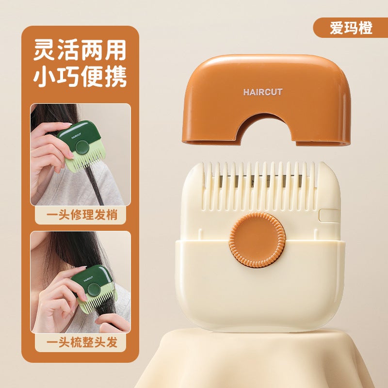 Generic Hairdresser Comb Multi-functional Two-in-One Household Girl's Trimming Broken Hair Split and Thin Cut Special Haircut Artifact Elegant Grey - Image 4
