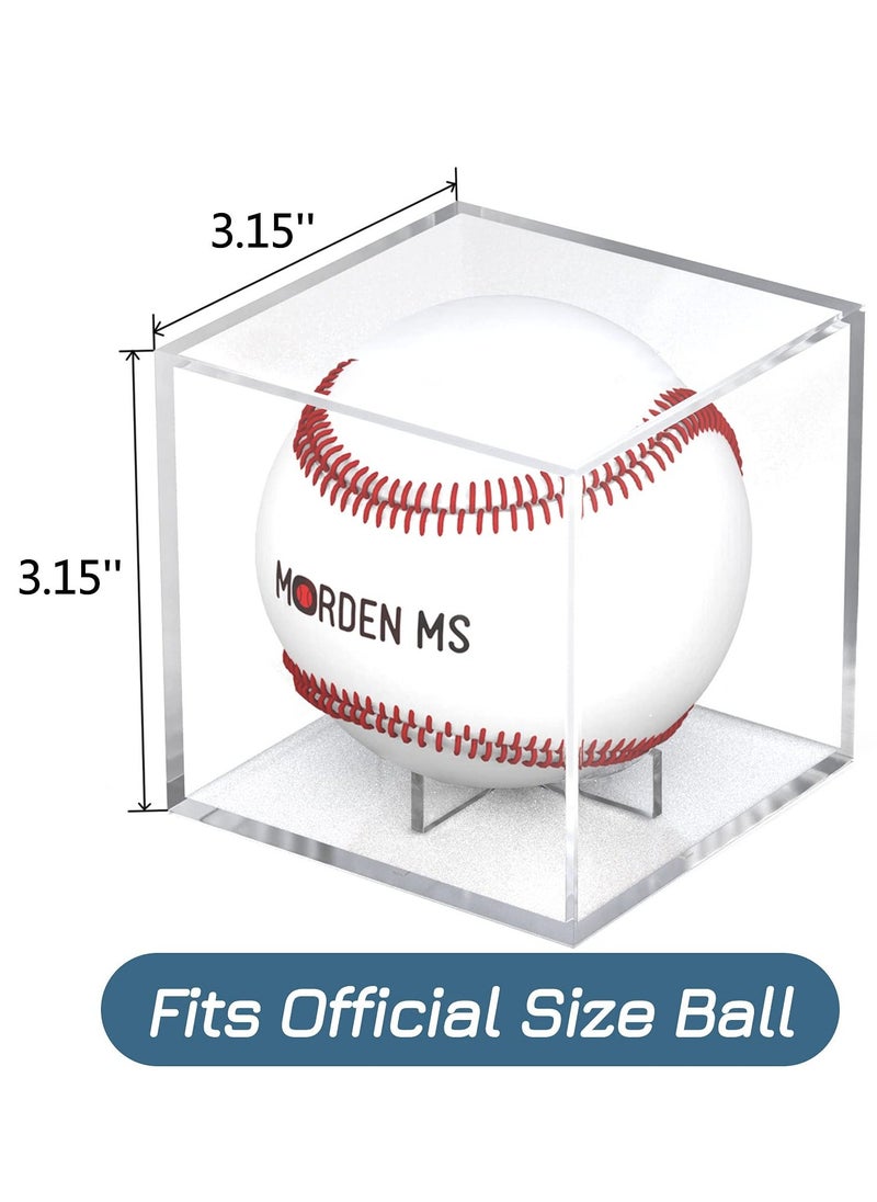 Generic - Baseball Display Case Acrylic Cube, Memorabilia Display Case for Single Ball, UV Protected Storage Box, Square Clear Baseball Stand, Sports Autograph Display Case Holder, Fits Official Size Ball - Image 1