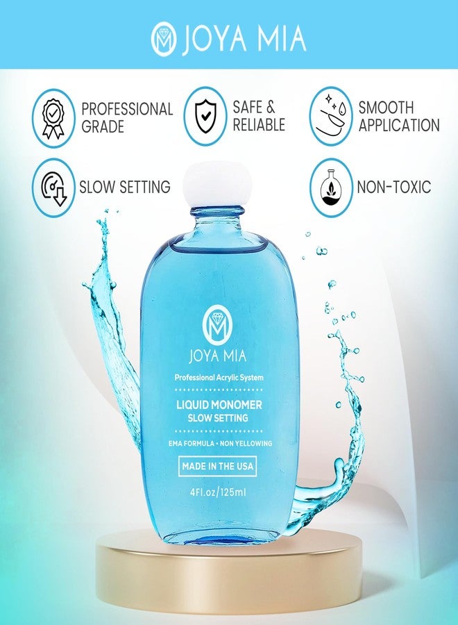 JOYA MIA Low Odor Liquid Monomer, Clean & Slow Setting Acrylic Monomer for Salon-Quality Nail Shaping & Acrylic Powder Application, Odorless Nail Monomer with Superior Adhesion Formula, 4 oz - Joya Mia - Image 4