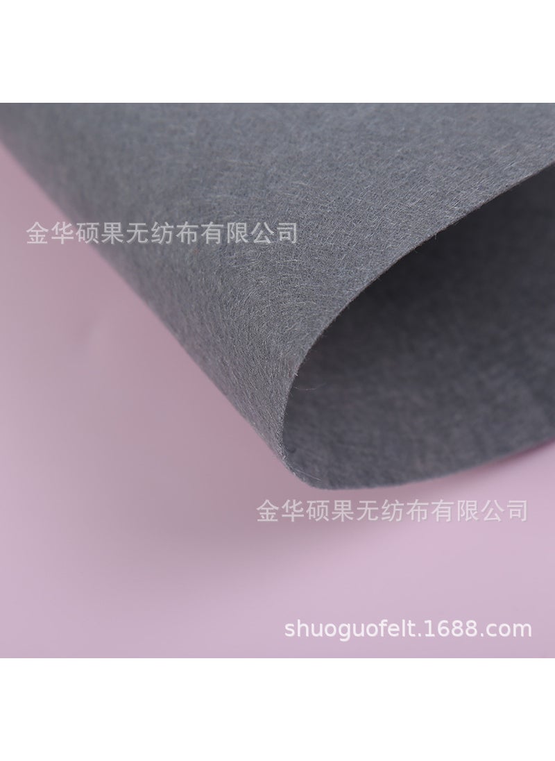 Generic 2MM Thick Colored Felt Fabric for Crafts 1644 dark gray 