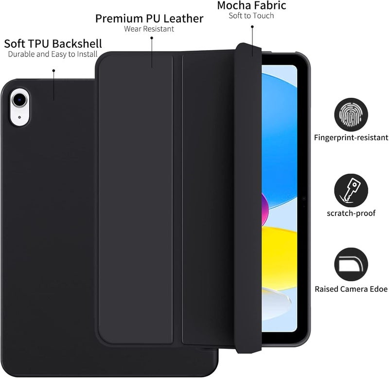 Boxome Tablet Case Cover for Apple iPad Pro 11 inch M4 (5th Gen) [Auto Sleep/Wake Cover] [Trifold Stand] - Black - Image 5