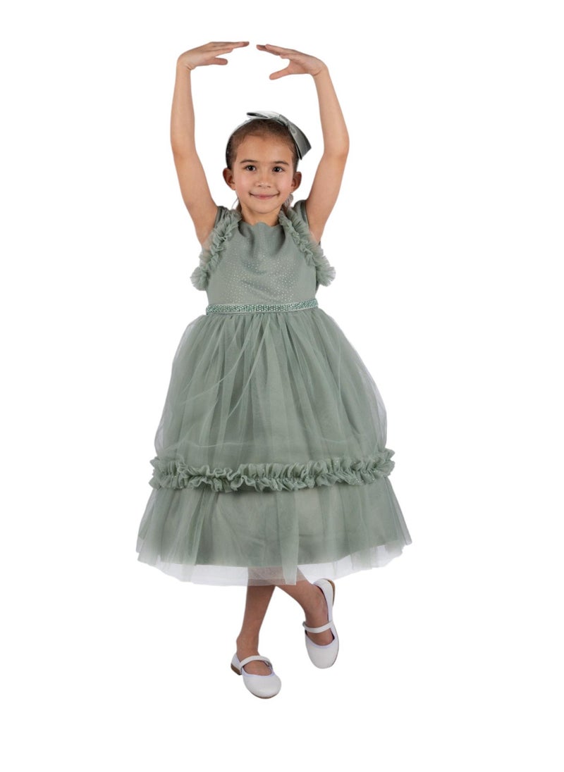 D'Daniela Ruffled Tulle Dress - Image 2