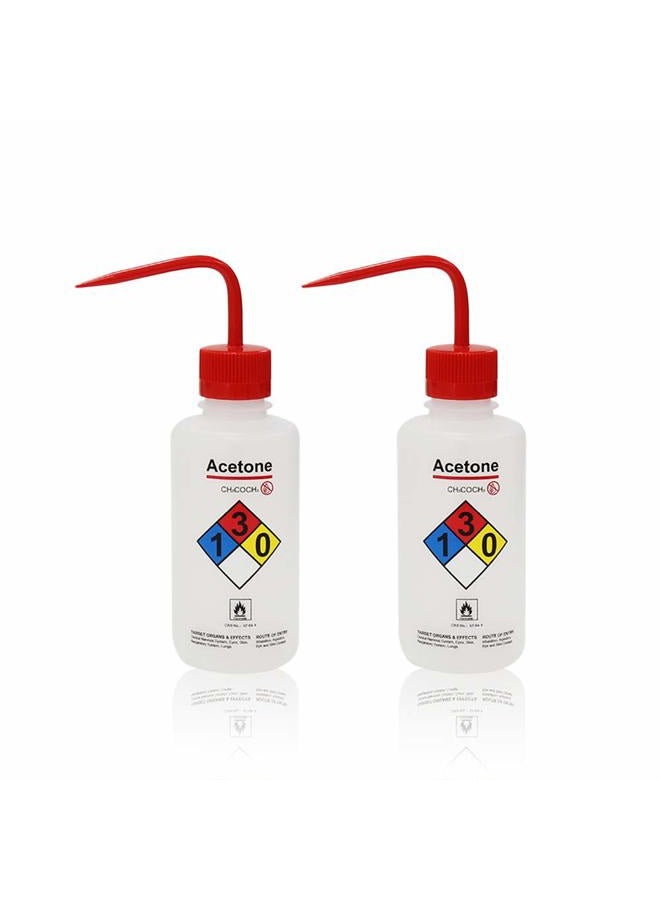 Labvida 2pcs of Safety Wash Bottles, Vol.500ml 17oz, Acetone Wash Bottle, LDPE Material, LVM004 - Image 1