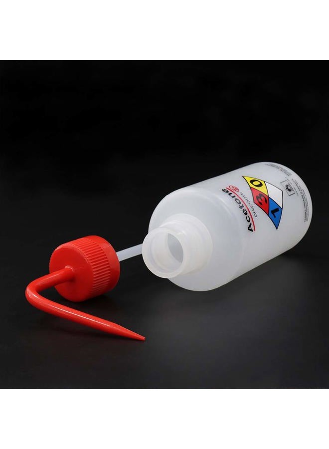 Labvida 2pcs of Safety Wash Bottles, Vol.500ml 17oz, Acetone Wash Bottle, LDPE Material, LVM004 - Image 2