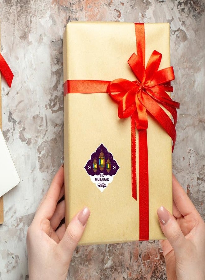 D2C Eid Mubarak Gift Wrap Sticker | Gift Wrapping Supply | 2 designs | MultiColor | Size : 1.25 inch Qty :208pc D2 - Image 3