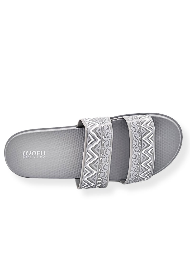 LUOFU - Luofu Women’s Slide Sandals with Double Strap - Lightweight, Comfortable, and Anti-Slip Slippers for Indoor & Outdoor Use, Perfect for Casual, Beach, and Everyday Wear - Stylish and Durable Summer Footwear for Women - Image 1