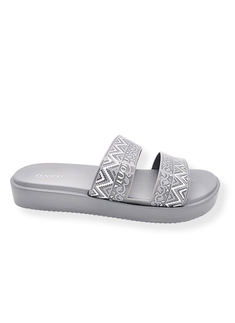 LUOFU - Luofu Women’s Slide Sandals with Double Strap - Lightweight, Comfortable, and Anti-Slip Slippers for Indoor & Outdoor Use, Perfect for Casual, Beach, and Everyday Wear - Stylish and Durable Summer Footwear for Women - Image 1