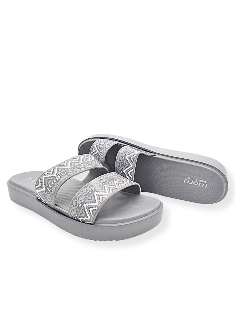 LUOFU - Luofu Women’s Slide Sandals with Double Strap - Lightweight, Comfortable, and Anti-Slip Slippers for Indoor & Outdoor Use, Perfect for Casual, Beach, and Everyday Wear - Stylish and Durable Summer Footwear for Women - Image 1