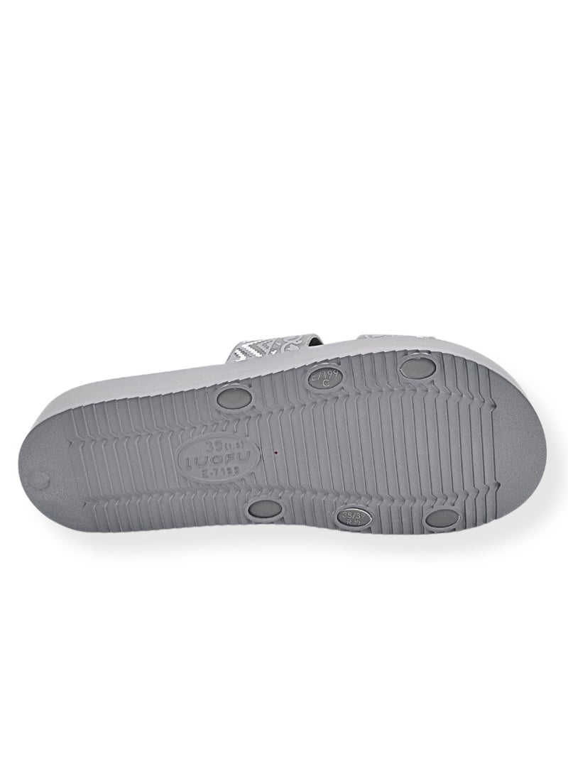 LUOFU - Luofu Women’s Slide Sandals with Double Strap - Lightweight, Comfortable, and Anti-Slip Slippers for Indoor & Outdoor Use, Perfect for Casual, Beach, and Everyday Wear - Stylish and Durable Summer Footwear for Women - Image 1