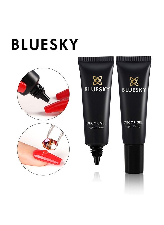 Bluesky Decor Gel Nail Art Glue For Gems, Rhinestones, Sequins, Flakes, Gel Polish, Strong Adhesive, Firm Hold, Long Lasting, Nail Art Accessories, Clear, 8G  - Image 2