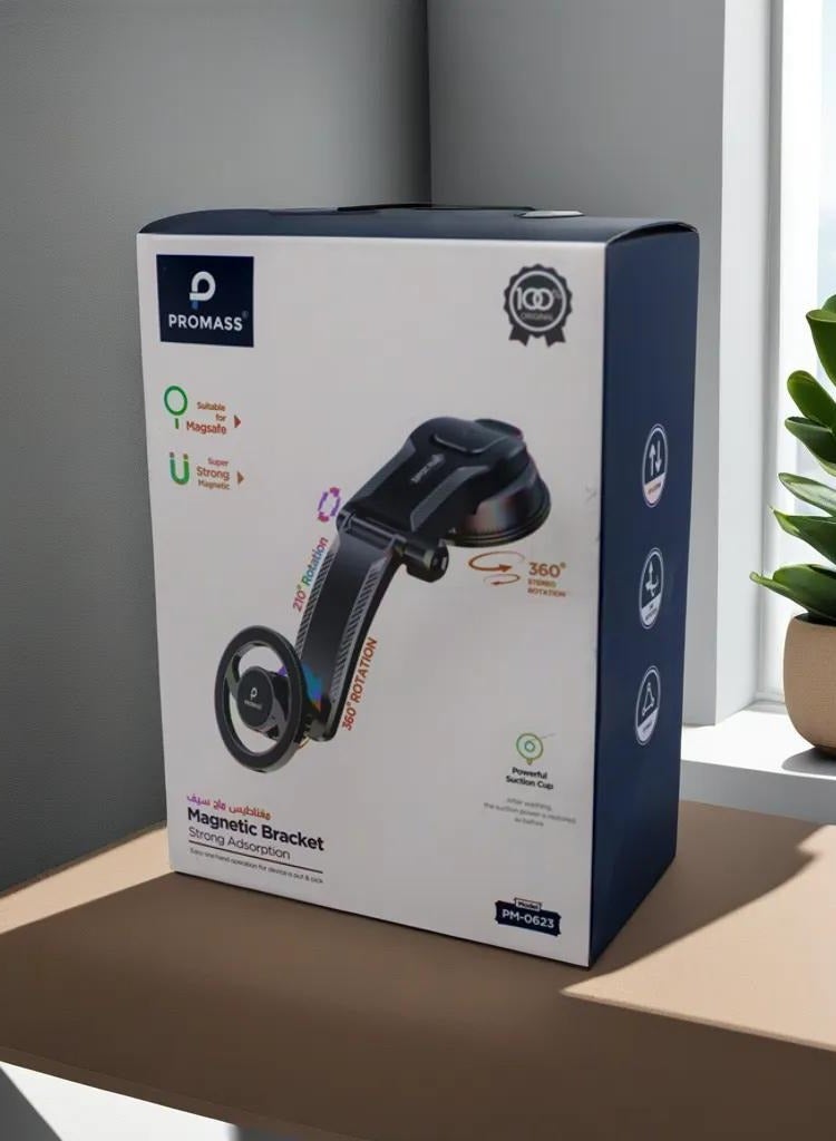 بروماس حامل هاتف السيارة قوس مغناطيسي امتزاز قوي دوران 360 درجة - Image 1