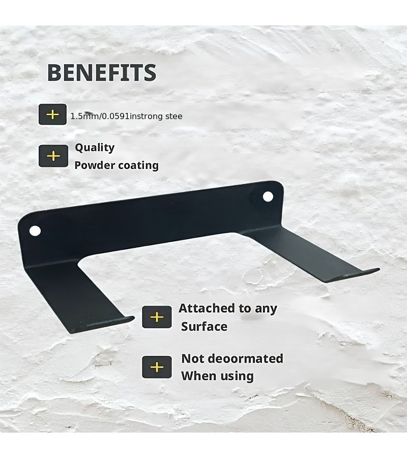 Black Heavy Duty Metal Wall Mounted Drill Stand with Anti Slip Rack Garage Use - Image 5