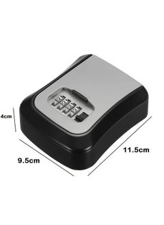 Lukzer Lukzer Combination Key Safe Box/Key Safe Lock Box Outdoor Storage Box With Code Combination Password Security Lock (Multicolor) - Zinc  - Image 3