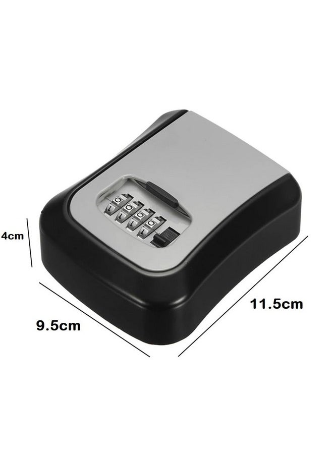 Lukzer - Lukzer Combination Key Safe Box/Key Safe Lock Box Outdoor Storage Box With Code Combination Password Security Lock (Multicolor) - Zinc - Image 1