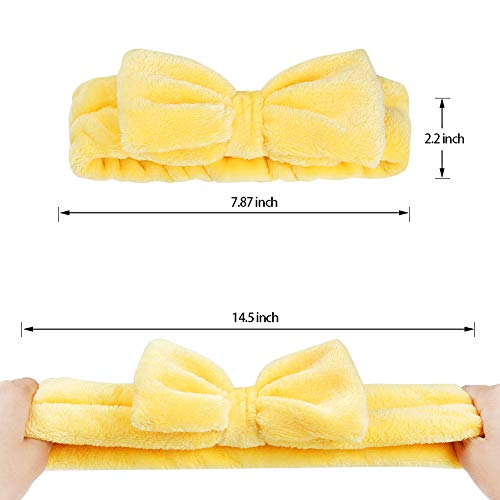 Hishexin 8 Pack Spa Headbands for Women, Soft Bow Skincare Headband for Washing Face, Skincare, Salon & Makeup, Bulk Spa Party Favors, Ideal Christmas Gifts or Stocking Stuffers for Teen Girls - Image 2