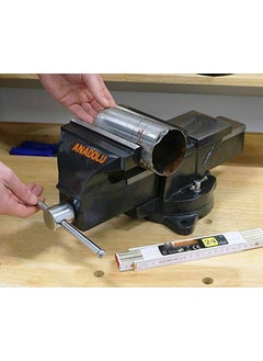 Anadolu Strong Large Size 125MM 5" 360" Swivel Base Forged Steel Fixed Bench Table Vise  - Image 2