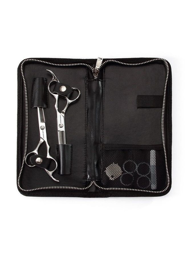 Cricket Shear Advantage Duo Professional Stylist 5.75" & 32T Stainless Steel Hair Cutting Scissors and Hair Thinning Shears Set, Value Set with Case and Accessories  - Image 2
