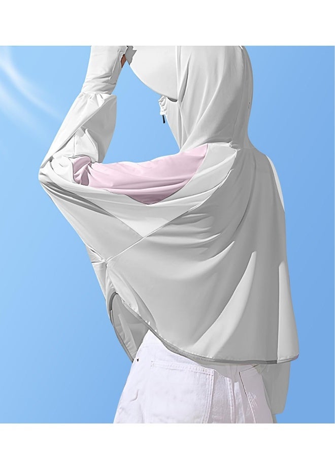 Generic UV Protection Clothing, 2 Pcs Sun Protection Hoodie Jacket, Full Zip Clothing for Women Fit Size S-XL - Image 3