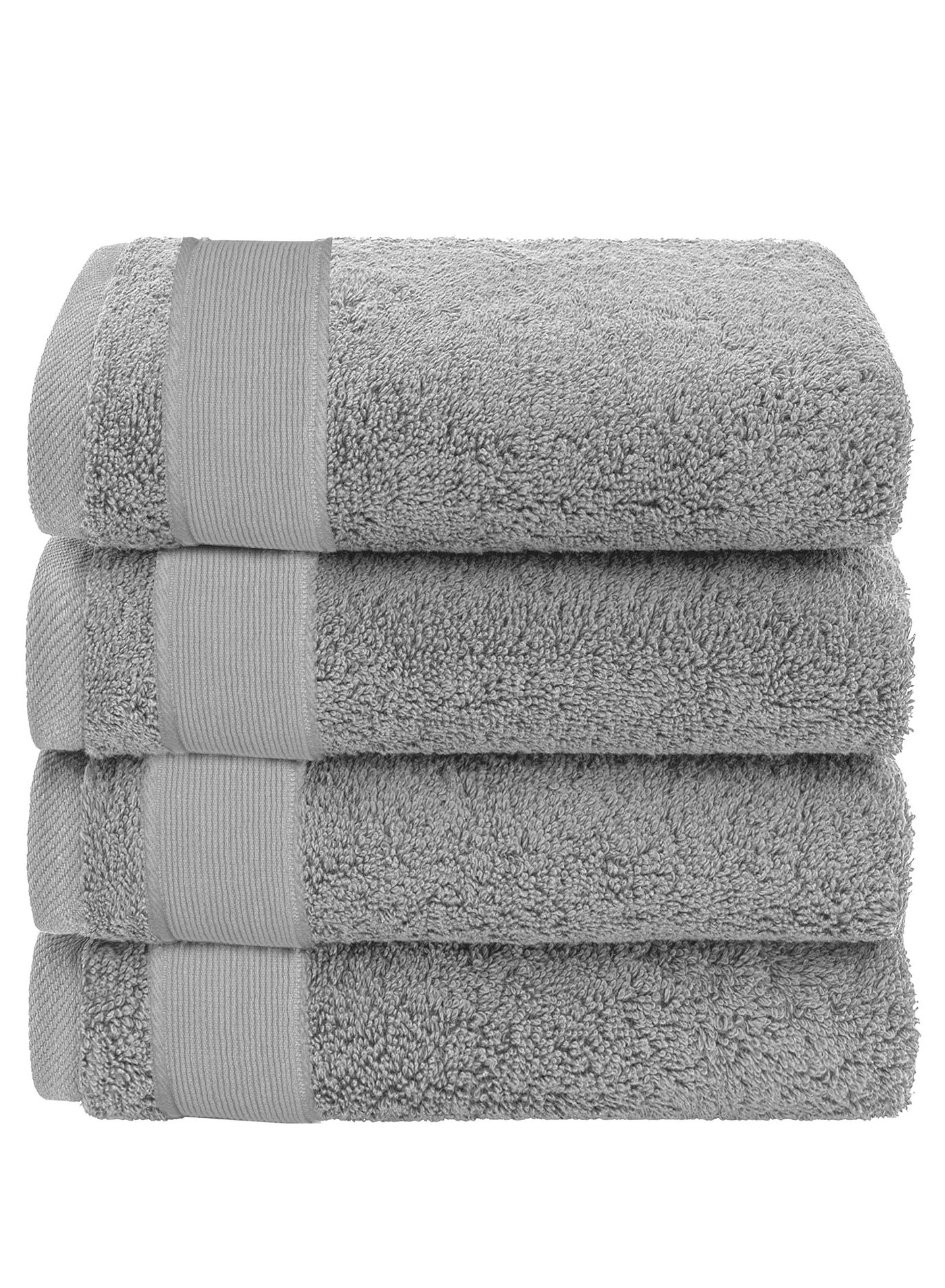 AAMSRAK Luxury Set Of 4 Hand Towels 35cm X 70cm, Ultra Thick Premium Cotton Super Soft & Highly Absorbent Towels for Bathroom, Shower, Home, Luxury Hotel & Spa Quality Towels (Charcoal)