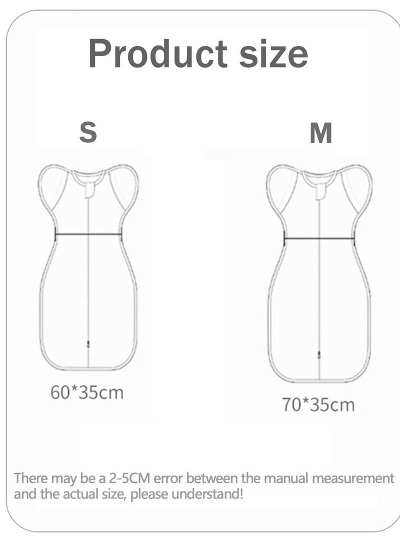 joybuy Baby Swaddle Wrap Size S BABY Sleep Sack, Baby Sleeping Bag With Arms, Newborn Swaddle Blanket Wrap 2 Way Zipper Unise, Suitable For 3-9 Months Baby (Grey) - Image 3