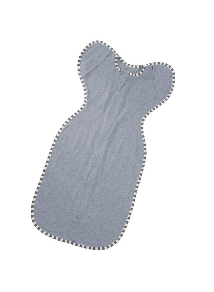 joybuy Baby Swaddle Wrap Size S BABY Sleep Sack, Baby Sleeping Bag With Arms, Newborn Swaddle Blanket Wrap 2 Way Zipper Unise, Suitable For 3-9 Months Baby (Grey) - Image 2