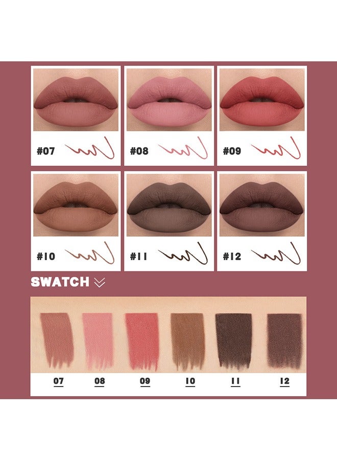 pudaier Lippie Pencil， Waterproof, Sweat-Proof and Colorfast Automatic Lip Liner Matte Multicolor Decorative Lip Liner,Natural Formula, High Pigment and Easier To Create Perfect Lip Makeup(09#) - Image 5