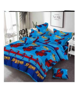 BAIG New Cartoon characters Single Size Comforter Bedding Set, Anime Cartoon Bed kids Fixed Duvet set 4pcs 