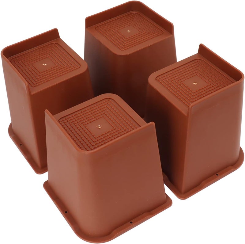 Heavy Duty Bed Risers, 6 Inch Stackable Furniture Risers with Anti Slip ABS and Rounded Corners for Sofa Table Couch Chair Bed Frame, 4 Pack - Image 1