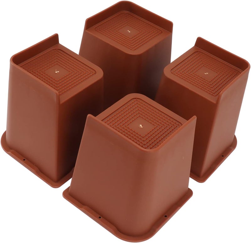 Heavy Duty Bed Risers, 6 Inch Stackable Furniture Risers with Anti Slip ABS and Rounded Corners for Sofa Table Couch Chair Bed Frame, 4 Pack - Image 2