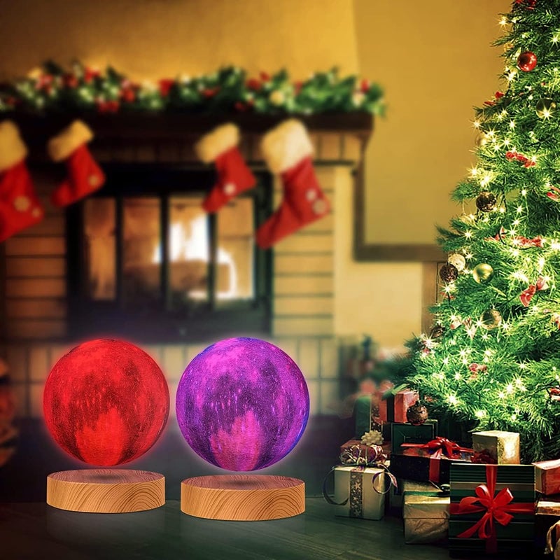 VGAzer Floating Moon Lamp Floating and Spinning in Air Freely 16 Colors LED Lights with RemoteDecorative Light for Kids Lover Friends