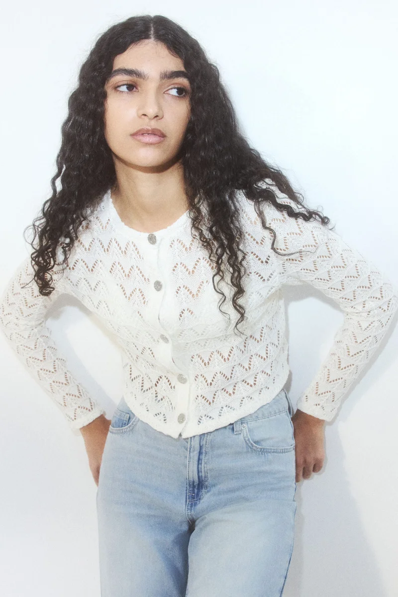 H&M Pointelle-knit cardigan