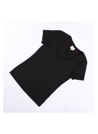 Women's plain half-sleeve T-shirt from Mercati, with a V-shaped opening, purple-black color - pzsku/Z65025B45A8534856E66CZ/45/_/1729590397/78ccad47-cd13-4ba2-b0de-c37fab3b7e9d