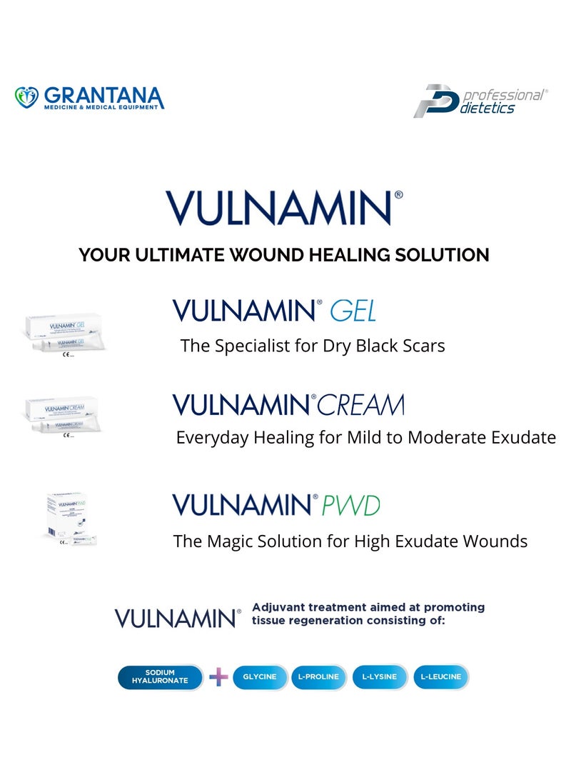 فولنامين VULNAMIN® PWD - ضمادة الجروح للجروح شديدة النضح (عبوة من 2 × 1 جرام ) - Image 4