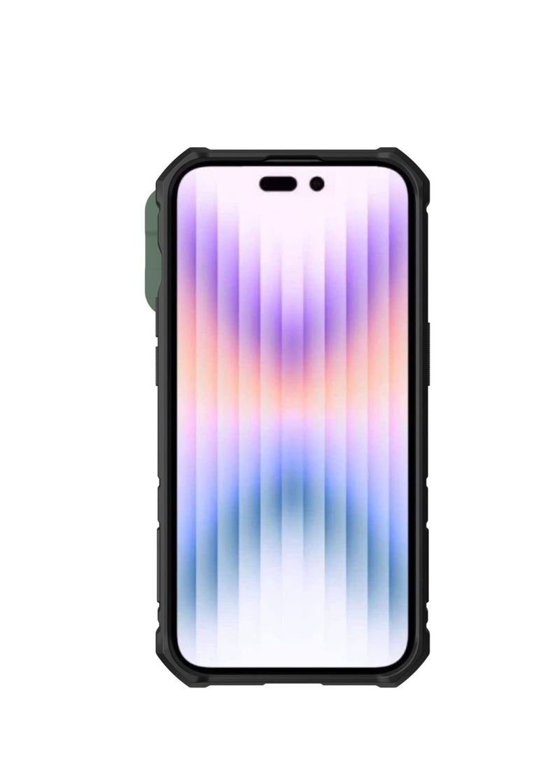 Nillkin CamShield Armor Pro Magnetic Case For iphone 14 Pro - Dark Green  - Image 3