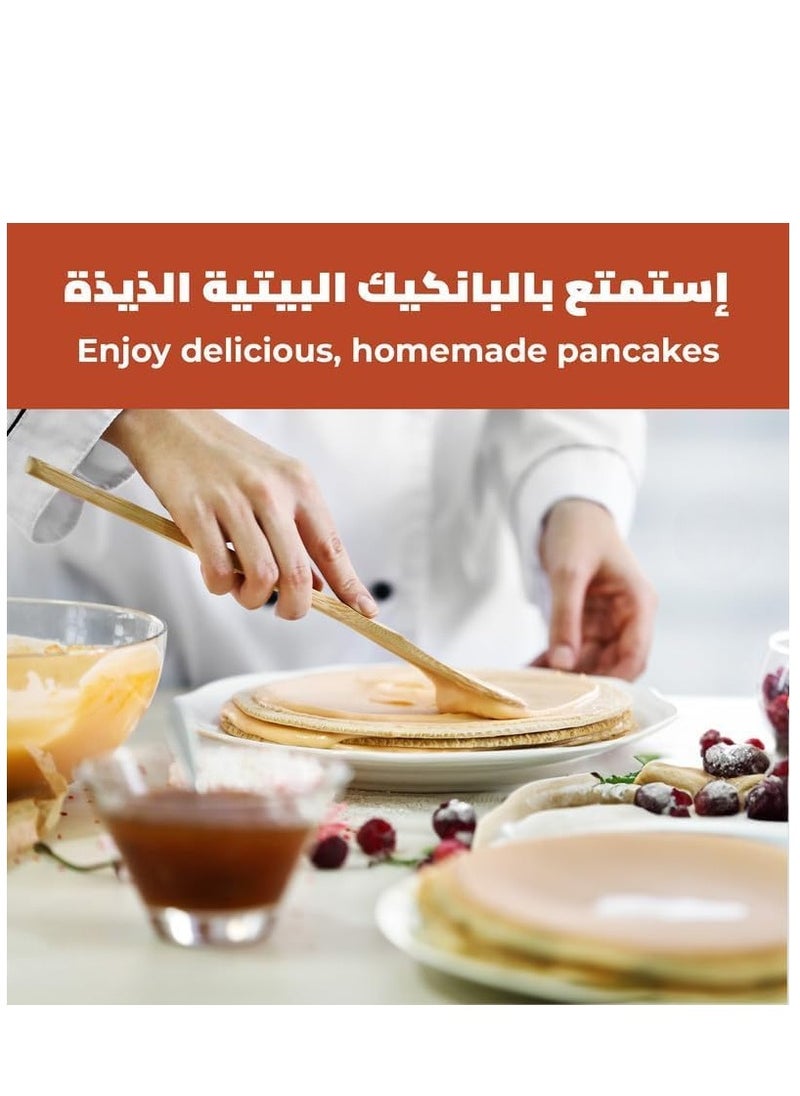 ماركة غير محددة - مجموعة صانعة الكريب غير اللاصقة المكونة من 6 قطع - مقلاة كريب كهربائية مع موزعات العجين والملاعق ودليل الوصفات، مثالية للكريب والفطائر والمزيد، سهلة التنظيف ومتينة - Image 1