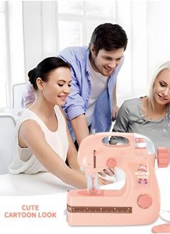 GROIC Portable Mini Sewing Machine with Light,DIY Sewing Kit Set,Portable Multi-Purpose Crafting Mending Machine Toy,Pretend Toy for Kids  - Image 4