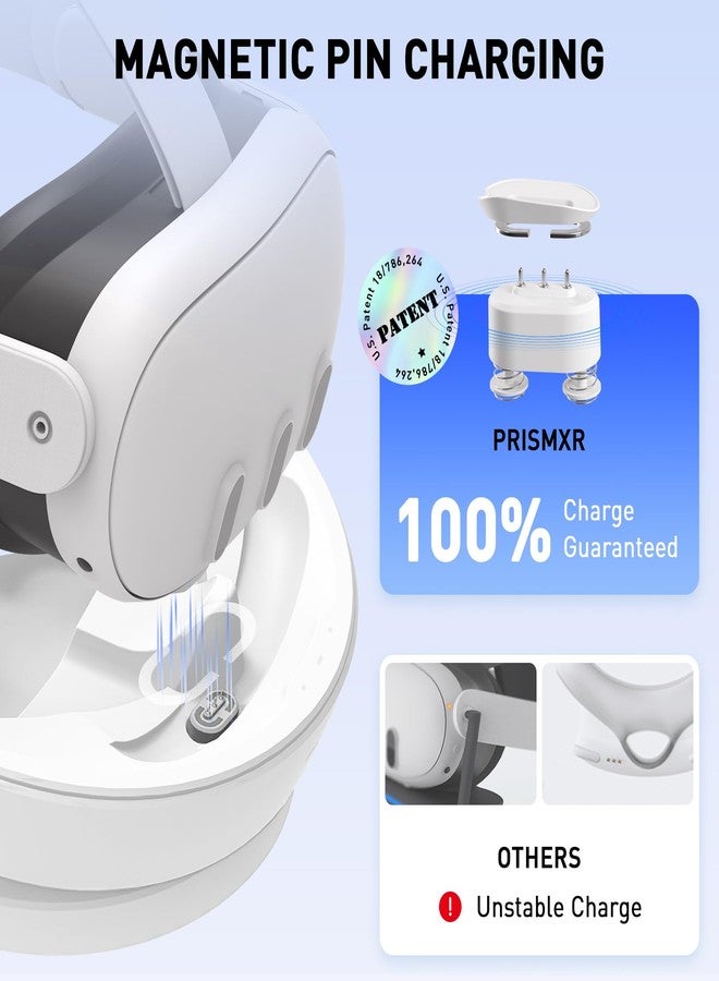 PRISMXR Carina D1 Magnetic Charging Dock Compatible with Meta Quest 3, Effortless Drop-and-Charge Station, Space-Saving (No-Beeping Model), NOT Compatible with Quest3S - Image 2